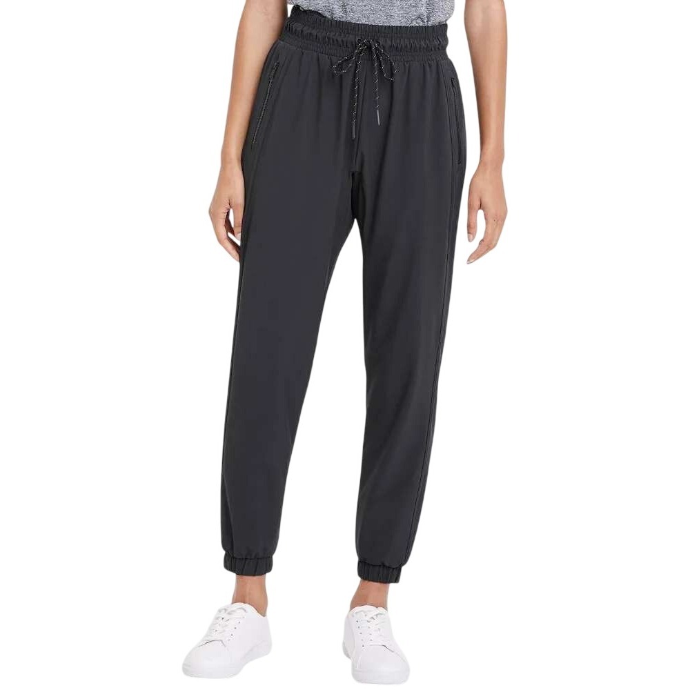 All in Motion Women Black Lined Woven Joggers Pants Size M UPF 50+ Stretch